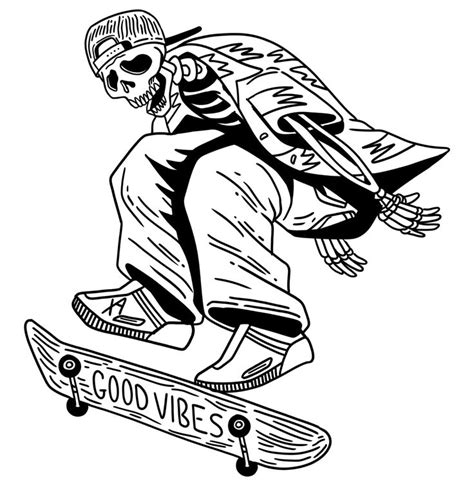 Free Printable Skateboarding Coloring Pages