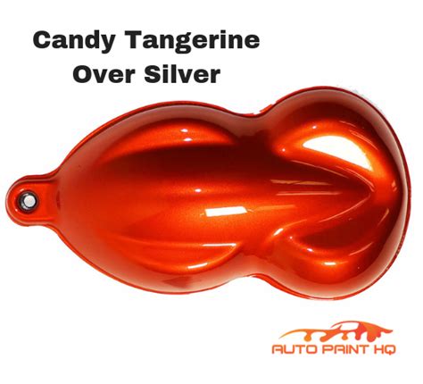 Candy Tangerine Orange Over Silver Basecoat Quart Car Motorcycle Auto