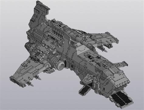3d Resin Printed Troop Transport Drop Ship For 28mm Sci Fi Etsy