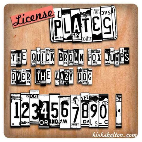 Licence Plates Font By Kirkfinger On Deviantart