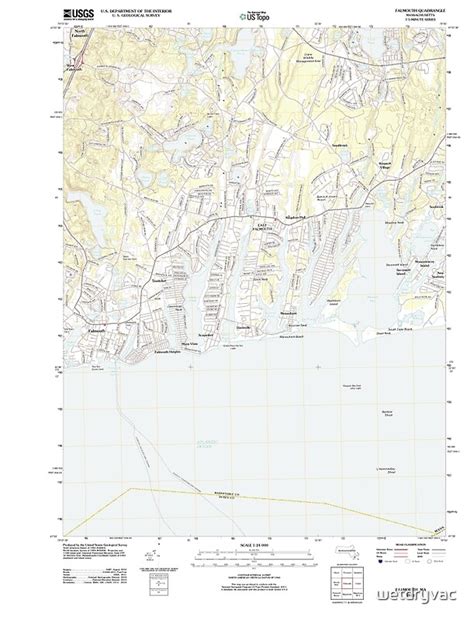 Massachusetts Usgs Historical Topo Map Ma Falmouth 20120606 Tm