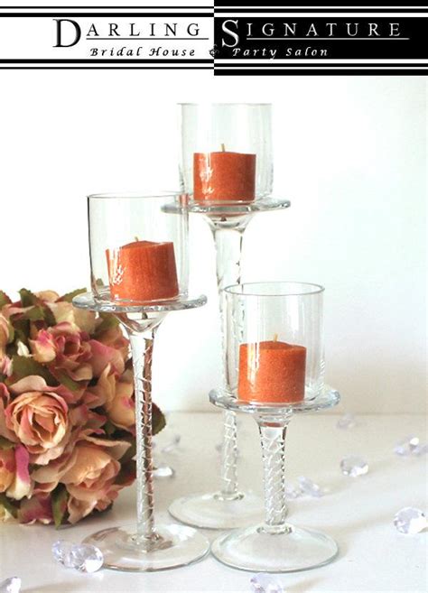 Votive Candle Holders Set Of 3 Candle Holder Centerpiecetall Wedding
