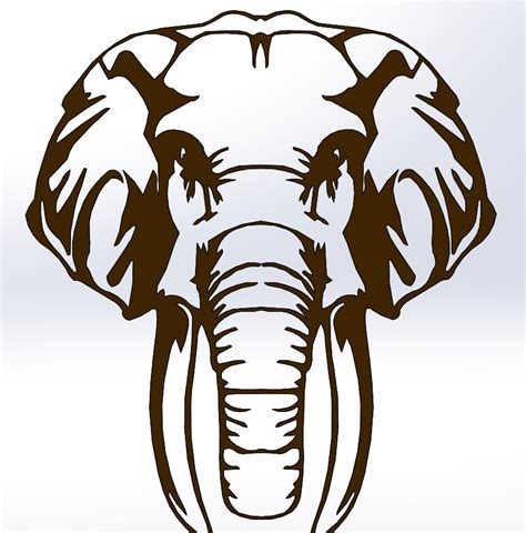 Laser Cut Engrave Decor Elephant Dxf File Free Download