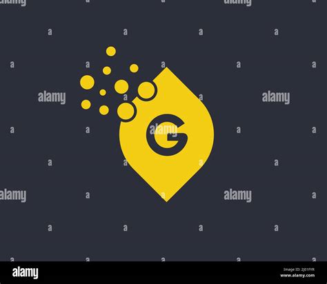 Abstract G Letter Logo With Leaf Concept Letter G Logo Design Stock