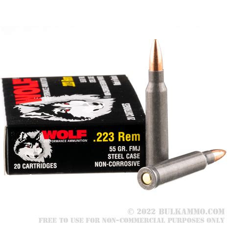 1000 Rounds Of 223 Rem Ammo By Wolf Performance 55gr Fmj For Sale