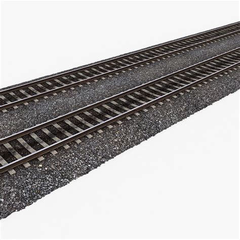 3d Model Railway Tracks Vr Ar Low Poly Cgtrader