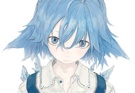 Papel De Parede Cirno Meninas Anime Cabelo Azul Olhos Azuis Touhou X Garett