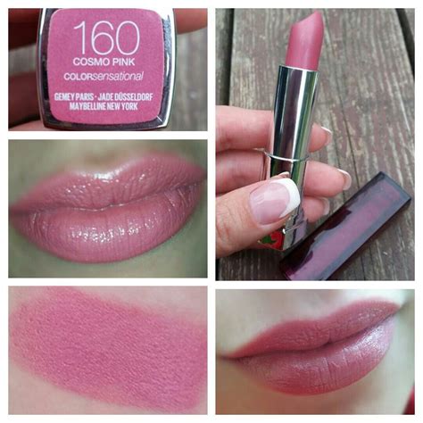 Maybelline Colorsensational 160 Cosmo Pink Maybelline Lipstick Makeup Swatches Maybelline
