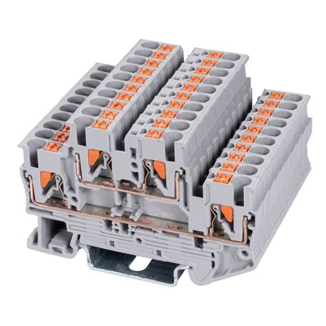 Screwless Push In Double Layer Terminal Block For Electrical Connections China Connector And