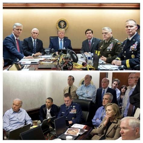 Situation Room 2 Photos Capture Vastly Different Presidents Wizm 92