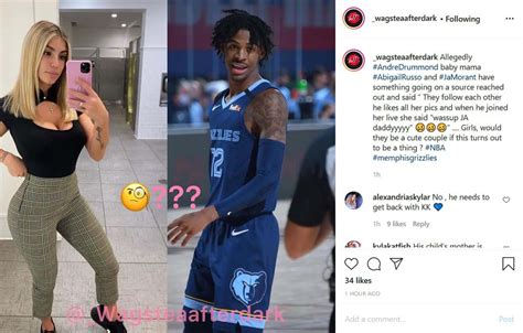 Ja Morant Being Linked To Andre Drummonds Baby Mama Abigail Russo