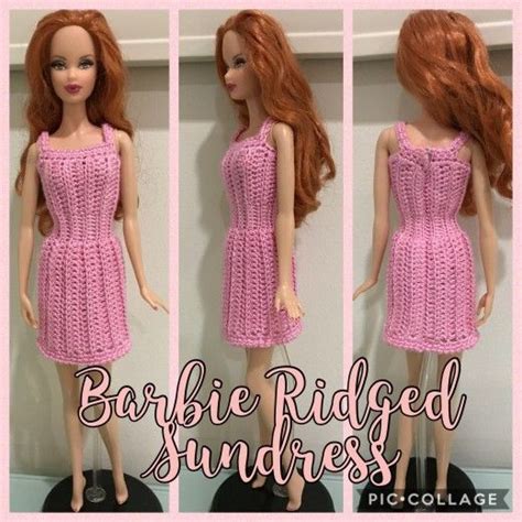 Barbie Ridged Sundress Free Crochet Pattern Hubpages Crochet Barbie Patterns Crochet Doll