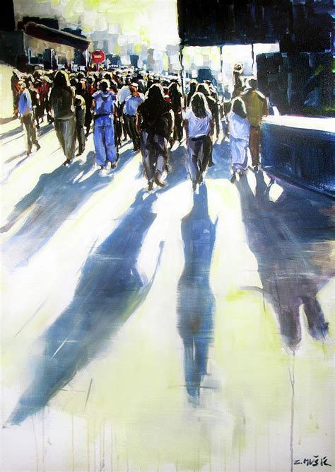 Shadows On The Street Painting By Zlatko Music Fine Art America