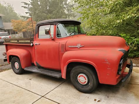 1956 Ford F100 Pickup Truck Mostly Stock 302 V8 From A Torino C4