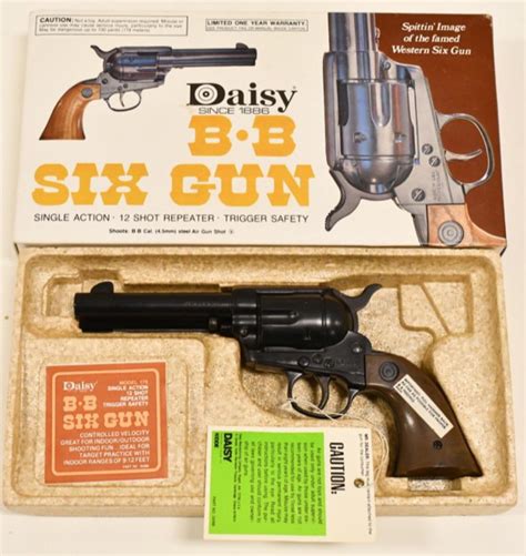 Sold At Auction Vintage Daisy Model Bb Six Gun Pistol In Box