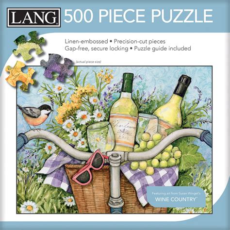 Jigsaw Puzzle 500 Pieces 24x18 Wine Country Garden Cheers 739744191902