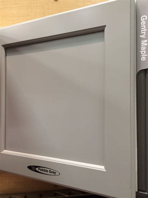 Cabinet door sample in pebble grey model# rdcds.hd,wlm4,b83m kraftmaid jackson 14 5/8 x 14 5/8 in. Kraftmaid Pebble Grey Cabinets. This was lighter color ...