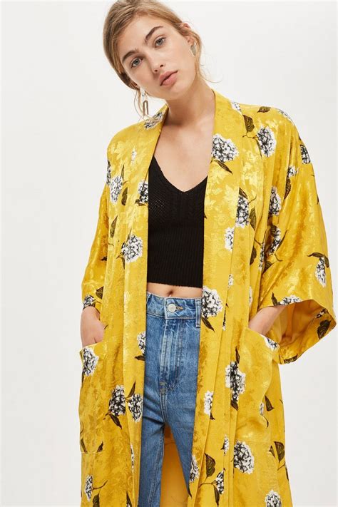 Floral Print Maxi Kimono Jacket Topshop