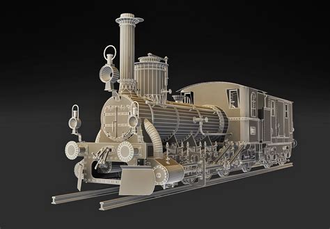 Steam Locomotive 3d Model