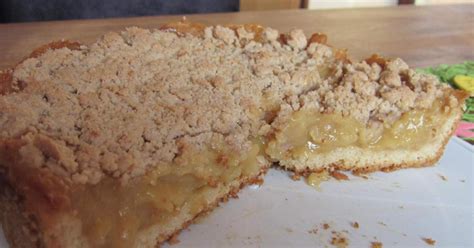 Turbo Apfelkuchen mit Pudding Zimtstreusel Der BESTE von