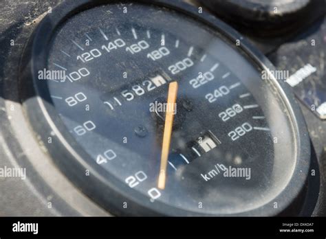 Old Speedometer Stock Photo Alamy