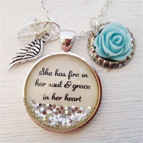 Personalized Jewelry Inspirational Quote Necklace She Etsy