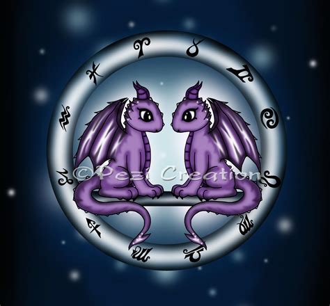 Dragon Gemini Zodiac Sign By Pezicreation On Deviantart