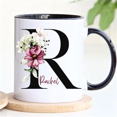 Personalized Name Mug Custom Initial Monogram Name Coffee Cup Wedding
