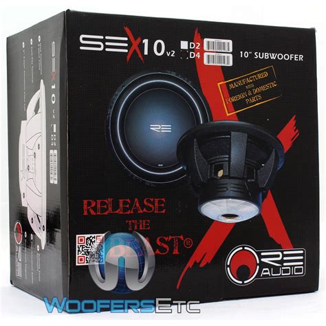 sex10d4 re audio 10 1000 watt dual 4 ohm sex series subwoofer
