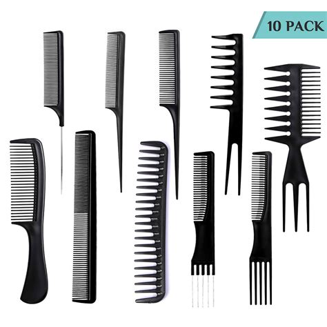 Professional Salon Hair Styling Comb Set 10 Pcs Comb Set For Barbers