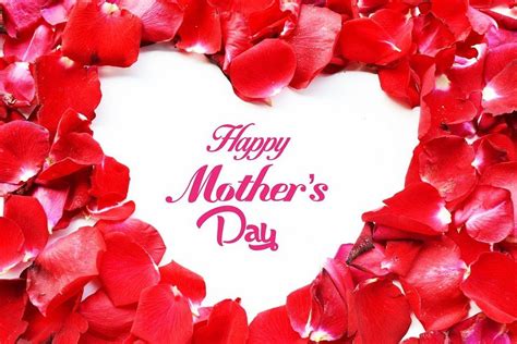 Happy Mothers Day Rose Petals Forming A Heart Pictures Photos And