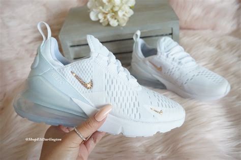 Swarovski Bling Nike Air Max 270 Shoes In Rose Gold Swarovski Etsy