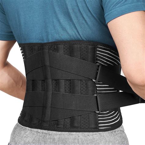 Freetoo Back Support Brace With Support Stays Breathable Hole Mesh Lumbar Support Belt