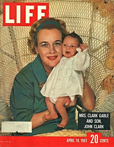 Mrs Clark Gable And Son John Life Magazine April 14 1961 Life