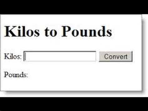 One pound equals 0.45359237 kg, to convert 40 pounds to kg we have to multiply the amount of pounds by 0.45359237 to obtain the amount in kg. kilos to pounds - YouTube
