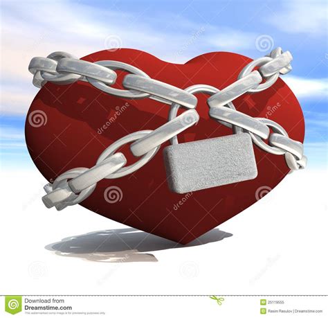 Heart Wrapped With Chains Stock Illustration Illustration Of Divorce