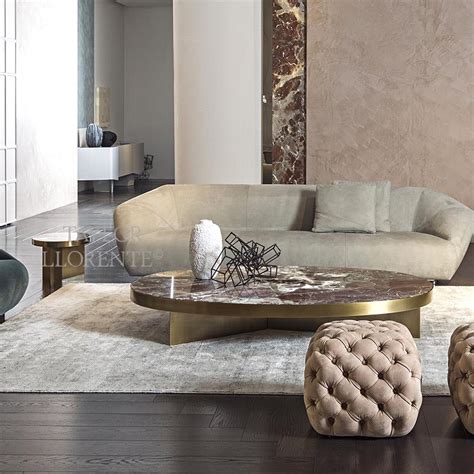 Marble Coffee Table With Modern Bronze Frame Taylor Llorente Furniture