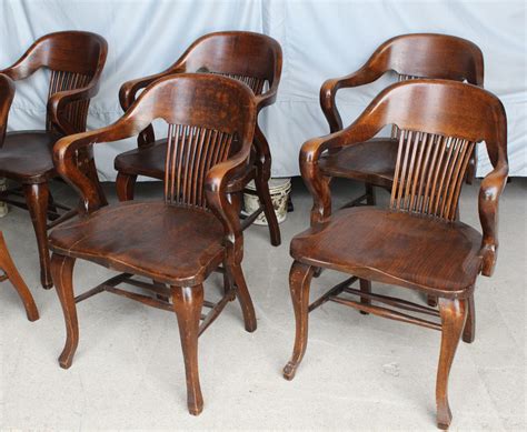 Bargain Johns Antiques Antique Set Of Six Oak Arm Chairs Bargain