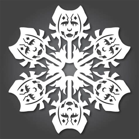 Ahsoka Displayed Star Wars Snowflakes Star Wars Snowflakes Template