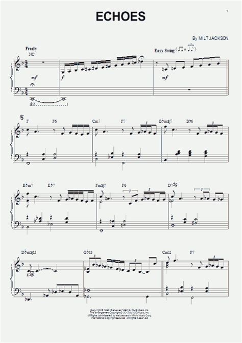 Echoes Piano Sheet Music Onlinepianist