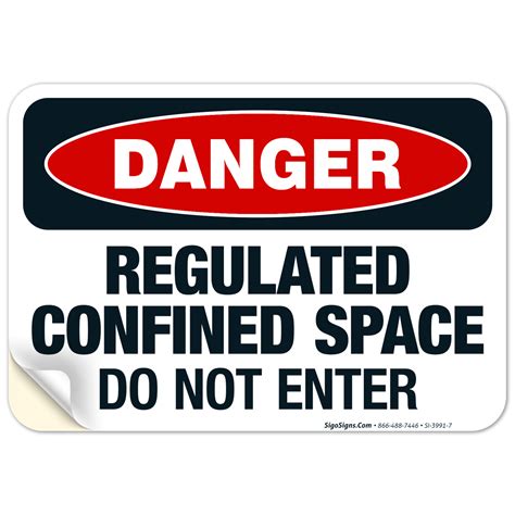 Danger Regulated Confined Space Do Not Enter Sign Osha Danger Sign