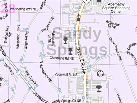 Sandy Springs Map Georgia