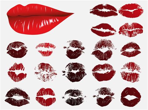 Lips Prints Vector Art And Graphics