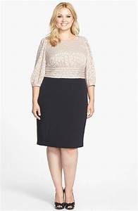  Papell Mixed Media Sheath Dress Plus Size Nordstrom