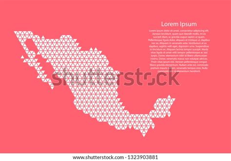 Mexico Map Abstract Schematic White Triangles Vector De Stock Libre