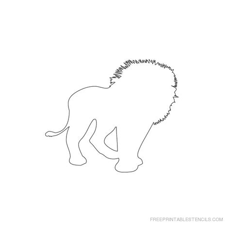 Cute Lion Stencil