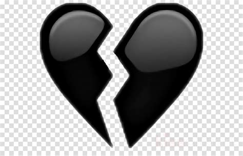 Download Black Broken Heart Emoji Clipart Emoji Broken Heart Png