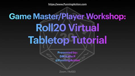 Play Game Master Workshop Online Roll20 Virtual Table Top Tutorial