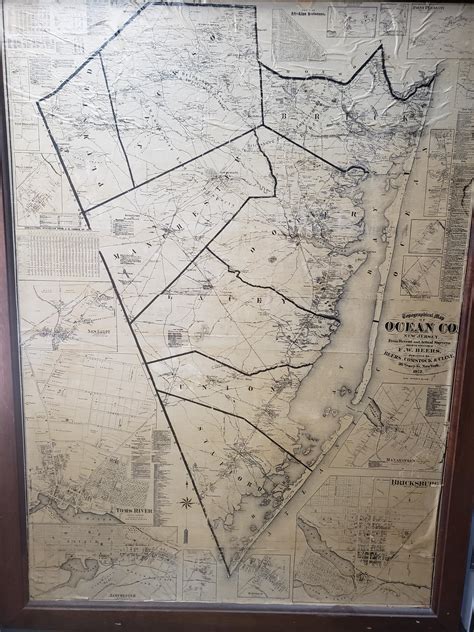 An Old Map From 1872 Of Ocean County That We Have In Our Office Rnewjersey