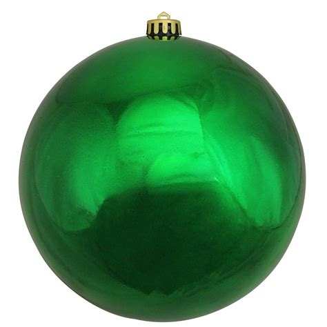 Northlight 8 Shatterproof Shiny Sized Christmas Ball Ornament Green